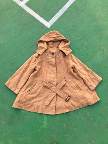 Cappotto cintura con cappuccio